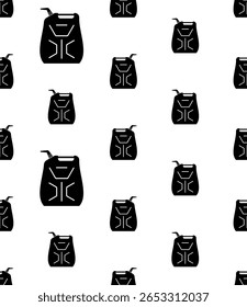 Gasoline Can Icon Seamless Pattern, Fuel Can Vector Art Illustration