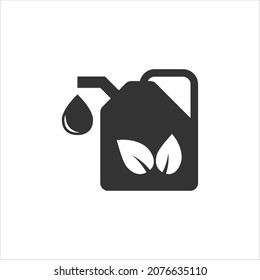 Gasoline canister icon in flat style. Petrol can vector illustration on white isolated background. Fuel container sign business concept.