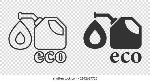 Gasoline canister icon in flat style. Petrol can vector illustration on white isolated background. Fuel container sign business concept.