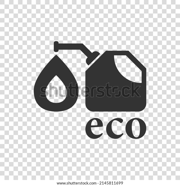 Gasoline canister icon in flat style. Petrol can\
vector illustration on white isolated background. Fuel container\
sign business\
concept.