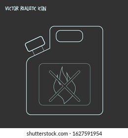 Gasoline canister icon line element. Vector illustration of gasoline canister icon line isolated on clean background for your web mobile app logo design.