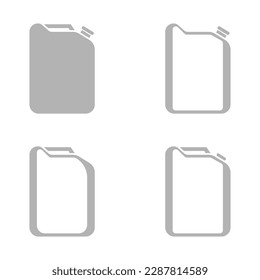 gasoline canister icon on a white background, vector illustration