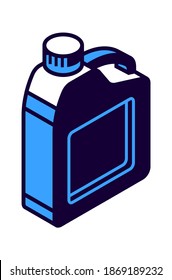 Gasoline Canister Isometric Icon, Liquid Storage Container Vector Illustration