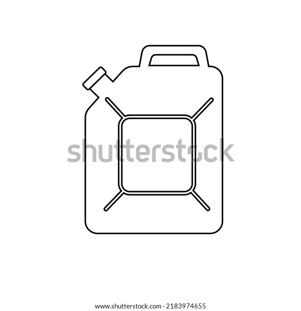Gasoline\
canister in line style. Vector\
illustration
