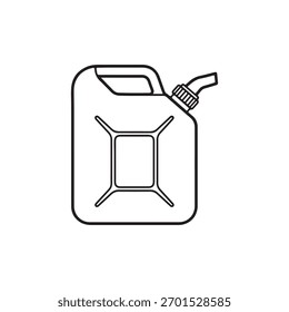 Ilustración plana de Vector de contorno de bote de gasolina
