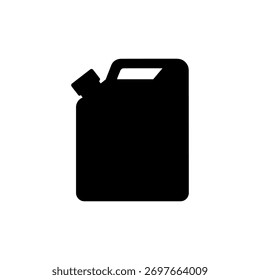 Benzinkanister Silhouette Vektor flache Illustration Design.