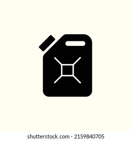 Icono vectorial del cartucho de gasolina. signo plano relleno para concepto móvil y diseño web. Icono de glifo jerrino. Símbolo, ilustración del logotipo. 