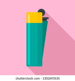 Gasoline cigarette lighter icon. Flat illustration of gasoline cigarette lighter vector icon for web design