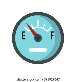 Gasoline dashboard icon logo. Flat illustration of gasoline dashboard vector icon isolated on white background