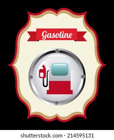 gasoline design over  black background vector illustration