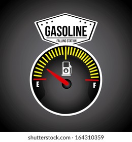 gasoline design over gray  background vector illustration 