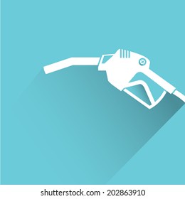 gasoline dispenser, blue shadow and flat theme