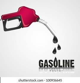 gasoline dispenser leaking, isolated on white background