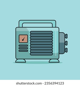 Gasoline Electrical Generator Isolated Vector