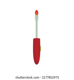 Gasoline fire tool icon. Flat illustration of gasoline fire tool vector icon isolated on white background