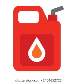 
Ilustración vectorial plana de gasolina sobre fondo blanco