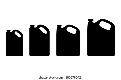 Gasoline fuel canister vector icon. Petrol can gallon gas tank fuel container