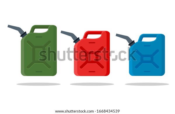 Gasoline fuel canister vector icon. Petrol can\
gallon gas tank fuel\
container