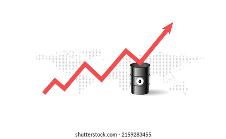 Gasolina Gas Combustible Petrolera Valor De La Bolsa De Petróleo Aumento De La Demanda De Precios Aumento De La Demanda De Petróleo Aumenta El Espirocesto Con Gráfico Gráfico Gráfico Ilustración Vector. Se puede usar para Web, Mobile, Infographic e Print.