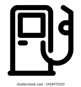 gasoline fuel icon using line style