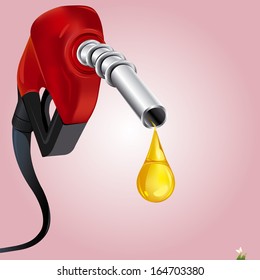 Gasoline Fuel Nozzle giving a drop