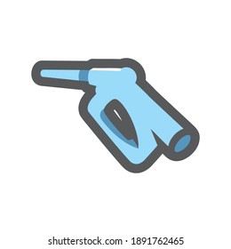 Icono del vector de la boquilla de combustible de gasolina Ilustración de dibujos animados.