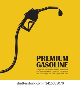 Gasoline Fuel Pump Nozzle Poster With Drop