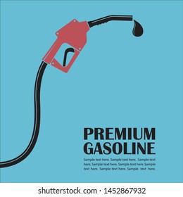 Gasoline Fuel Pump Nozzle Poster With Drop