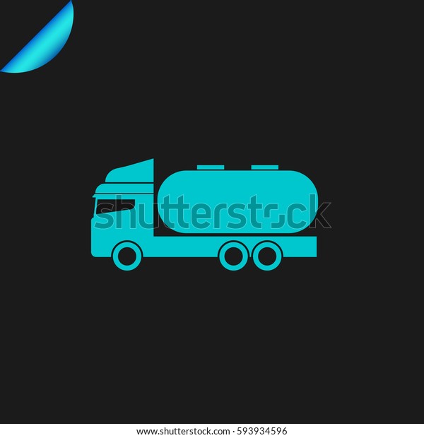 Gasoline\
fuel truck flat vector icon, fuel tanker icon, petrol truck icon,\
black oil transportation sign, oil truck\
icon