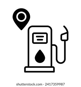 Icono de la gasolina aislamiento del fondo blanco de la ilustración de material vectorial
