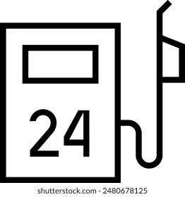 gasoline icon. Thin linear style design isolated on white background
