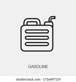 gasoline icon vector. Linear style sign for mobile concept and web design. fuel symbol illustration. Pixel vector graphics - Vector.