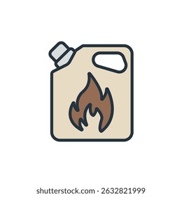 gasoline icons isolated on White Background. Flat style design