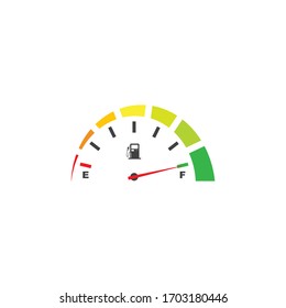plantilla de diseño de ilustración vectorial de indicador de gasolina