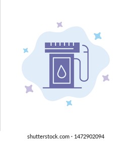 Gasoline, Industry, Oil, Drop Blue Icon on Abstract Cloud Background