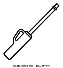 Icono de herramienta de cocina de gasolina. Esquema herramienta de cocina de gasolina icono vector de diseño web aislado en fondo blanco