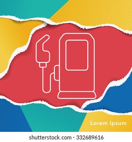 gasoline line icon