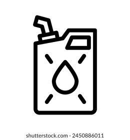 gasoline line icon illustration vector graphic. Simple element illustration vector graphic, suitable for app, websites, and presentations isolated on white background