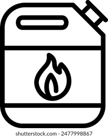 Vector de ilustración de ícono de línea de gasolina