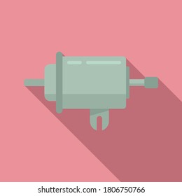 Gasoline metal filter icon. Flat illustration of gasoline metal filter vector icon for web design