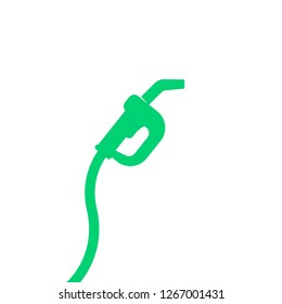 gasoline nozzle, green fuel vector