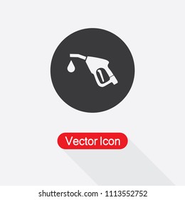 Gasoline Nozzle Icon, Gas Station Icon In Circle Vector Illustration Eps10