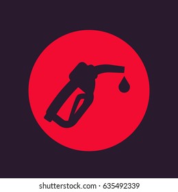 gasoline nozzle icon, gas station sign