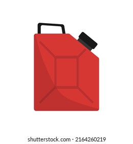 Gasoline or oil, diesel, benzin fuel canister vector cartoon icon. Petrol can gallon gas tank fuel container