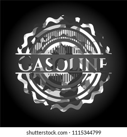 Gasoline on grey camo texture