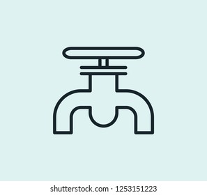 Gasoline pipe icon line isolated on clean background. Gasoline pipe icon concept drawing icon line in modern style. Vector illustration for your web mobile logo app UI design.