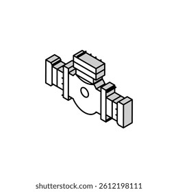 gasoline pipeline isometric icon vector. gasoline pipeline sign. isolated symbol illustration