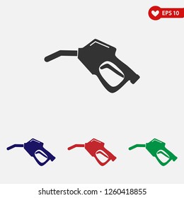 Gasoline Pistol Pump Icon.Fuel Nozzle Vector Sign.