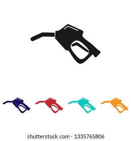 Gasoline Pistol Pump Icon.Fuel Nozzle Vector Sign.