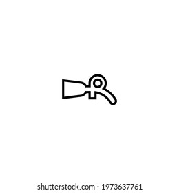 Gasoline pomp line icon. Simple style Gasoline station company big sale poster background symbol. Logo design element. T-shirt printing. Vector for sticker.